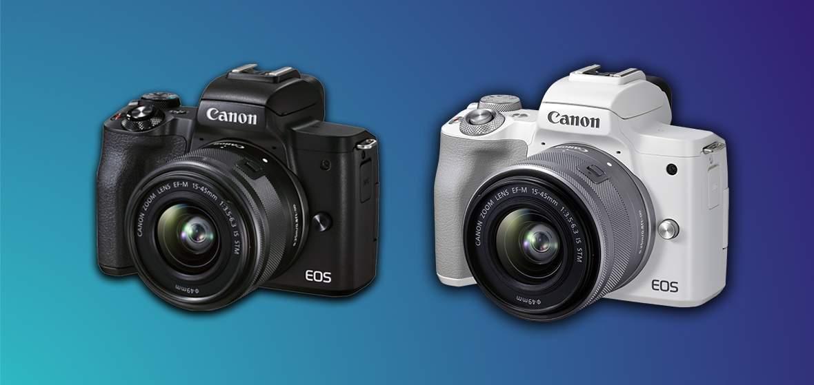  Canon EOS M50 Mark II (Black) + EF-M 15-45mm & EF-M 55-200mm  is STM Bundle : Electronics