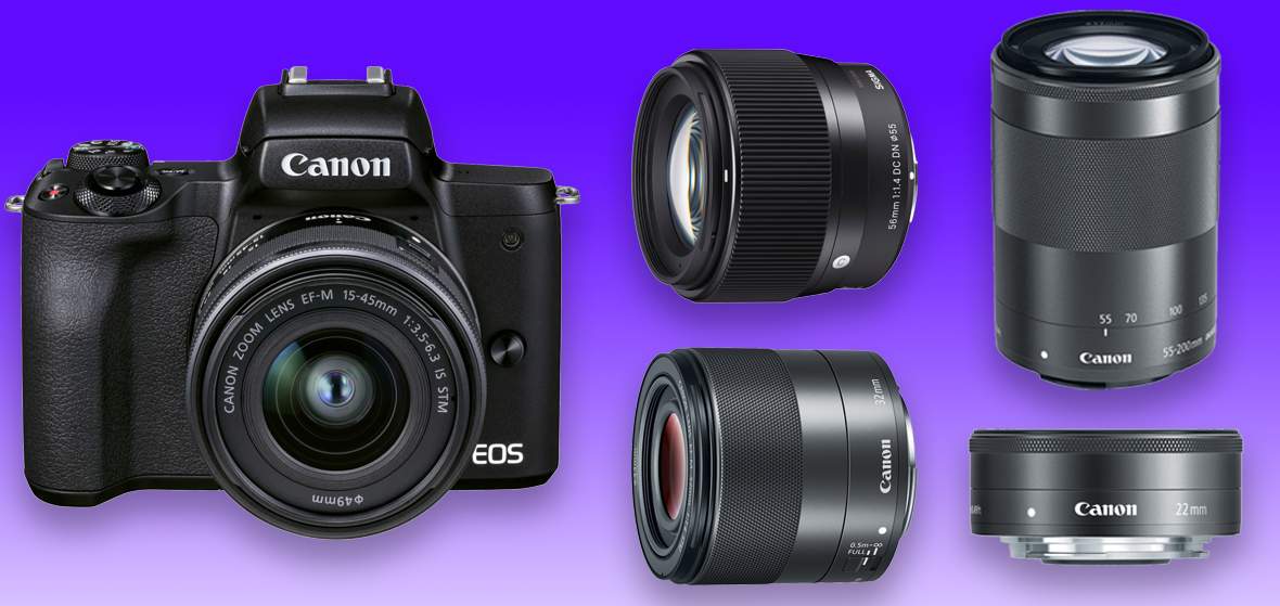 Canon EOS M50 Mirrorless Camera Video Creator Kit, Black W/ Free Pc Acc  Bundle 2680C067 A