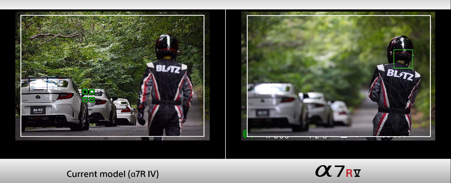 Sony a7R V vs a7R IV, comparing AF in action, quick AF, Real-Time, Eye AF