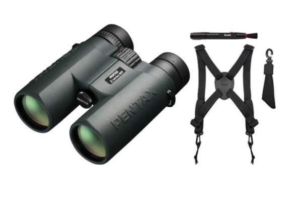 Ricoh Pentax 8 x 43 Z-Series ZD WP Binoculars with Binocular Harness and Lens Cleaning Pen birdwatching gift