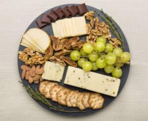 J.K. Adams Lazy Susan 12-Inch Round Slate Charcuterie Board - The Lady's Guide to Eating Cheese