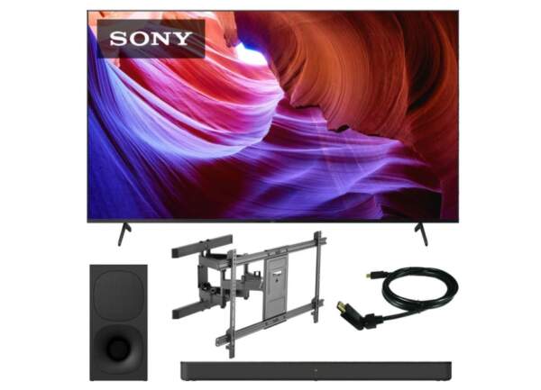Super Bowl TV sale - Sony KD85X85 85-Inch 4K Ultra HD X85K Series LED Smart Google TV with Soundbar Bundle