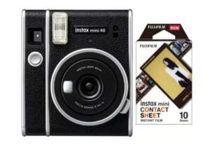 Fujifilm Instax Mini 40 Instant Camera with Fujifilm Instax Mini Contact Sheet Film